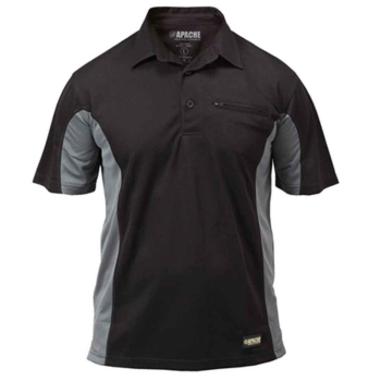 Dry Max Black/Grey Polo Shirt - L (41/43in)