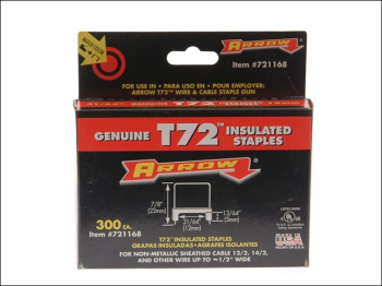 T72HW Clear Insulated Staples for Hardwood 5 x 12mm (Box 300