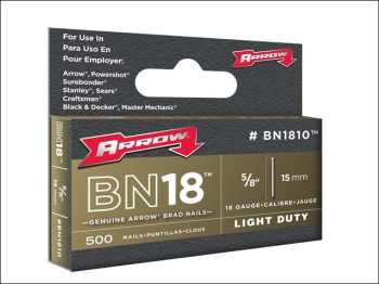 BN1810 Brad Nails 15mm (Pack 1000)