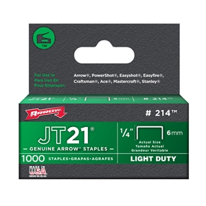 JT21 T27 Staples 10mm (3/8in) (Box 1000)