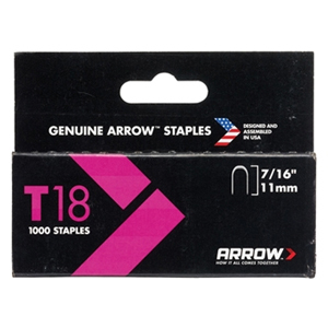 T18 Staples 11mm (7/16in) (Box 1000)