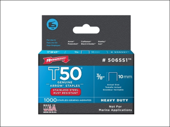 T50 Staples Stainless Steel 508SS 12mm (1/2in) (Box 1000)