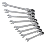 Flexible Head Ratchet Set, 8 Piece Flexible Head Ratchet Set, 8 Piece