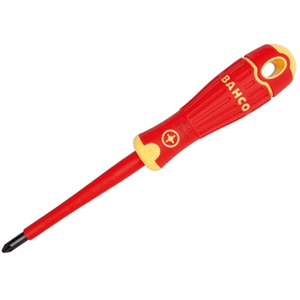 BAHCOFIT VDE Insulated Pozidri v Screwdriver PZ1 x 80mm BAHCOFIT VDE Insulated Pozidri v Screwdriver PZ1 x 80mm