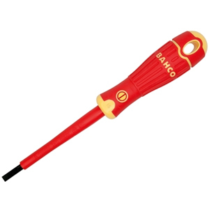 BAHCOFIT Insulated Slotted Screwdriver 3.5 x 100mm BAHCOFIT Insulated Slotted Screwdriver 3.5 x 100mm