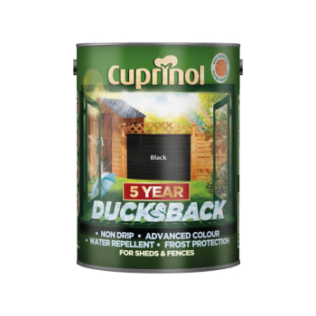 Ducksback 5 Year Waterproof fo r Sheds & Fences Black 5 litre