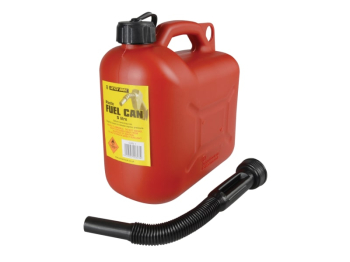 Leaded Petrol Can & Spout Red 5 litre