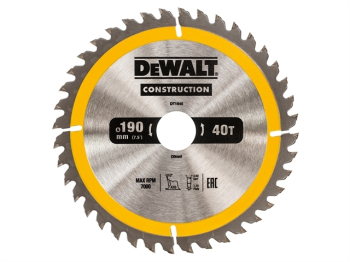 Portable Construction Circular Saw Blade 190 x 30mm x 40T Portable Construction Circular Saw Blade 190 x 30mm x 40T