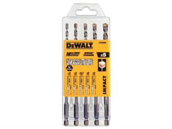 DT60099 Extreme Impact Masonry Drill Bit Set 5 Piece DT60099 Extreme Impact Masonry Drill Bit Set 5 Piece