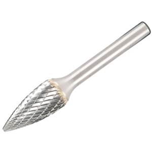 Solid Carbide Rotary Burr Bright Pointed Tree 6.3 x 3mm