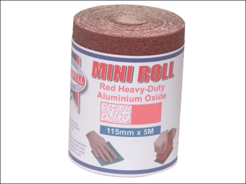 Aluminium Oxide Sanding Paper Roll Red Heavy-Duty 115mm x 10