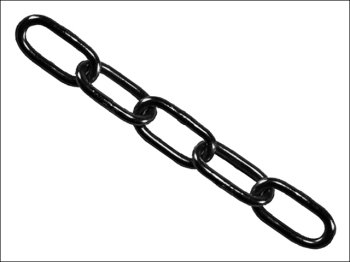 Black Japanned Chain 6mm x 15m Reel - Max. Load 250kg