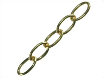 Oval Chain 2.3mm x 10m Polished Brass
