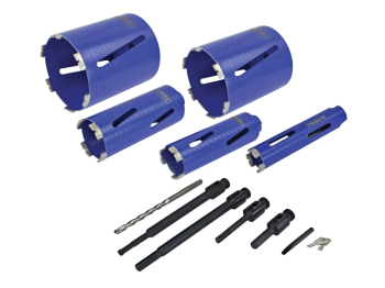 Diamond Core Drill Kit & Case Set of 11 Diamond Core Drill Kit & Case Set of 11