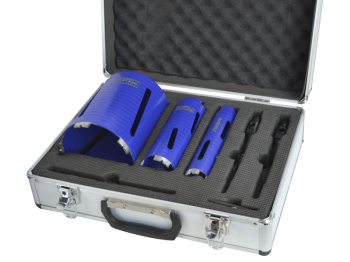 Diamond Core Drill Kit & Case Set of 7