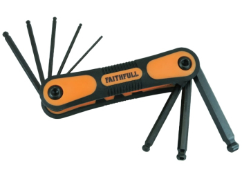 Metric Folding Ball End Hexagon Key Set, 8 Piece Metric Folding Ball End Hexagon Key Set, 8 Piece