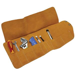10 Pocket Leather Tool Roll 48 x 27cm