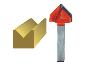 Router Bit TCT V-Groove 13.0mm x 19.1mm 1/4in Shank