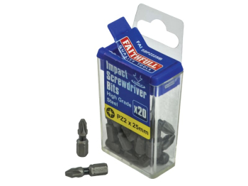 Pozi Impact Screwdriver Bits PZ2 x 25mm (Pack 20) Pozi Impact Screwdriver Bits PZ2 x 25mm (Pack 20)