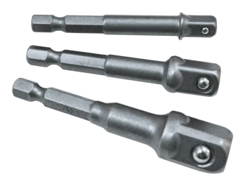 Hex to Square Drive Adaptor Set, 3 Piece Hex to Square Drive Adaptor Set, 3 Piece