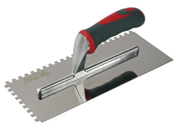 Notched Trowel Serrated 6mm St ainless Steel Soft Grip Handle