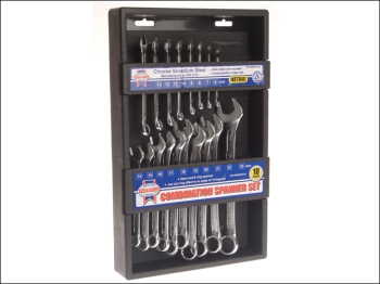 Chrome Vanadium Combination Spanner Set, 18 Piece Chrome Vanadium Combination Spanner Set, 18 Piece