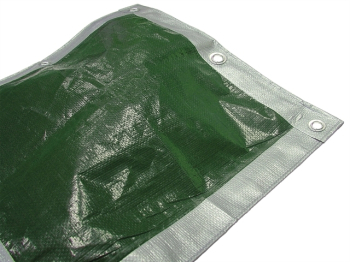 Tarpaulin Green/Silver 3.6 x 2.7m (12 x 9ft) 80gsm Tarpaulin Green/Silver 3.6 x 2.7m (12 x 9ft) 80gsm