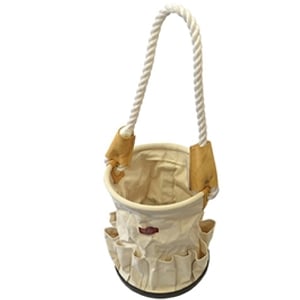 Canvas Tool Bucket with Rope Handle
