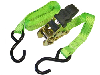 Ratchet Tie-Downs S-Hook 5m x 25mm Breaking Strain 600kg/daN Ratchet Tie-Downs S-Hook 5m x 25mm Breaking Strain 600kg/daN