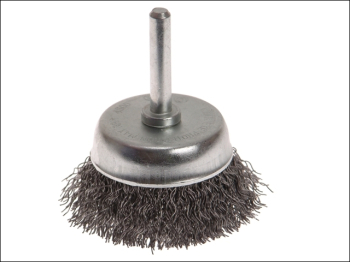 Wire Cup Brush 50mm x 6mm Shank, 0.30mm Wire