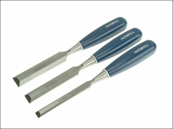 Bevel Edge Chisel Blue Grip Set, 3 Piece Bevel Edge Chisel Blue Grip Set, 3 Piece