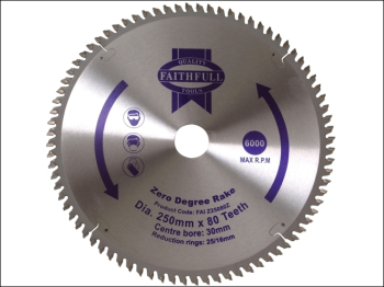 TCT Circular Saw Blade Zero Degree 250 x 30mm x 80T