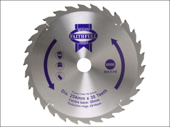 TCT Circular Saw Blade 254 x 30mm x 30T POS TCT Circular Saw Blade 254 x 30mm x 30T POS