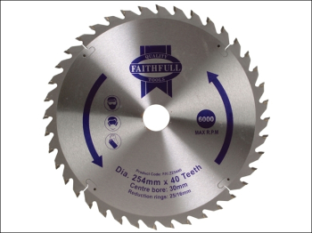 TCT Circular Saw Blade 254 x 30mm x 40T POS TCT Circular Saw Blade 254 x 30mm x 40T POS
