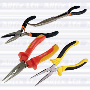 Double Jointed Extra Long Half -Round Nose Pliers Set, 2 Piec