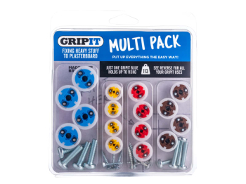 Plasterboard Fixings Multi Pack,16 Piece, Clam Pack