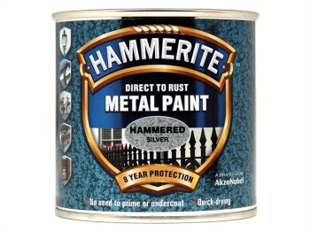Direct to Rust Hammered Finish Metal Paint Silver 250ml