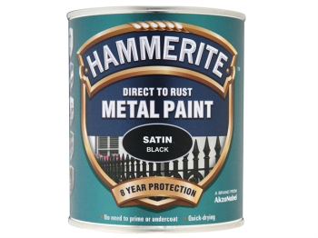 Direct to Rust Satin Finish Metal Paint Black 750ml