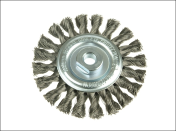 Knot Wheel Brush 115 x 14mm 22 .2mm Bore, 0.50 Stainless Stee