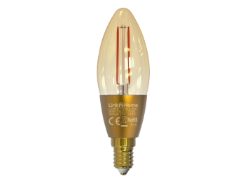 Wi-Fi LED SES (E14) Candle Fil ament Dimmable Bulb, White 400