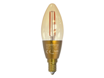 Wi-Fi LED SES (E14) Candle Fil ament Dimmable Bulb, White 400 Wi-Fi LED SES (E14) Candle Fil ament Dimmable Bulb, White 400