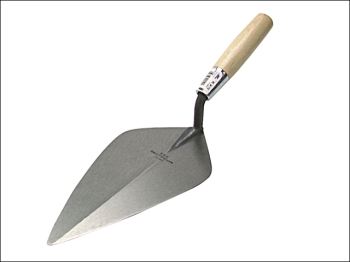 34 Wide London Pattern Brick Trowel - Wooden Handle 11in