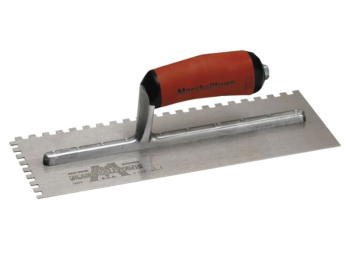 M702SD Notched Trowel Square 1/4in DuraSoft Handle 11 x 4.1