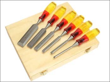 M373 Bevel Edge Chisel Splitproof Handle Set, 6 Piece M373 Bevel Edge Chisel Splitproof Handle Set, 6 Piece