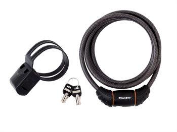 Black Braided Steel Keyed Cable 1.8m x 10mm Black Braided Steel Keyed Cable 1.8m x 10mm