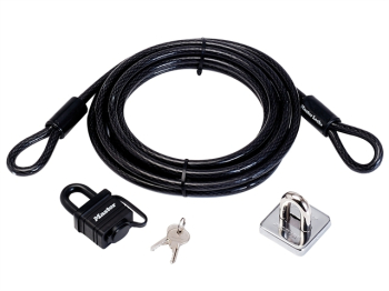 Garden Security Kit with Lock Anchor & Cable 4.5m