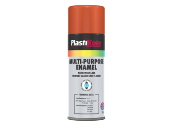 Multi Purpose Enamel Spray Paint Gloss Orange 400ml