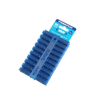 Blue UNO Plugs 8 x 32mm (Card 80)