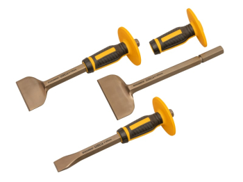 Bolster & Chisel Set with Non-Slip Guards, 3 Piece Bolster & Chisel Set with Non-Slip Guards, 3 Piece