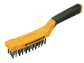 Carbon Steel Wire Brush Soft Grip 300mm (12in) - 4 Row Carbon Steel Wire Brush Soft Grip 300mm (12in) - 4 Row